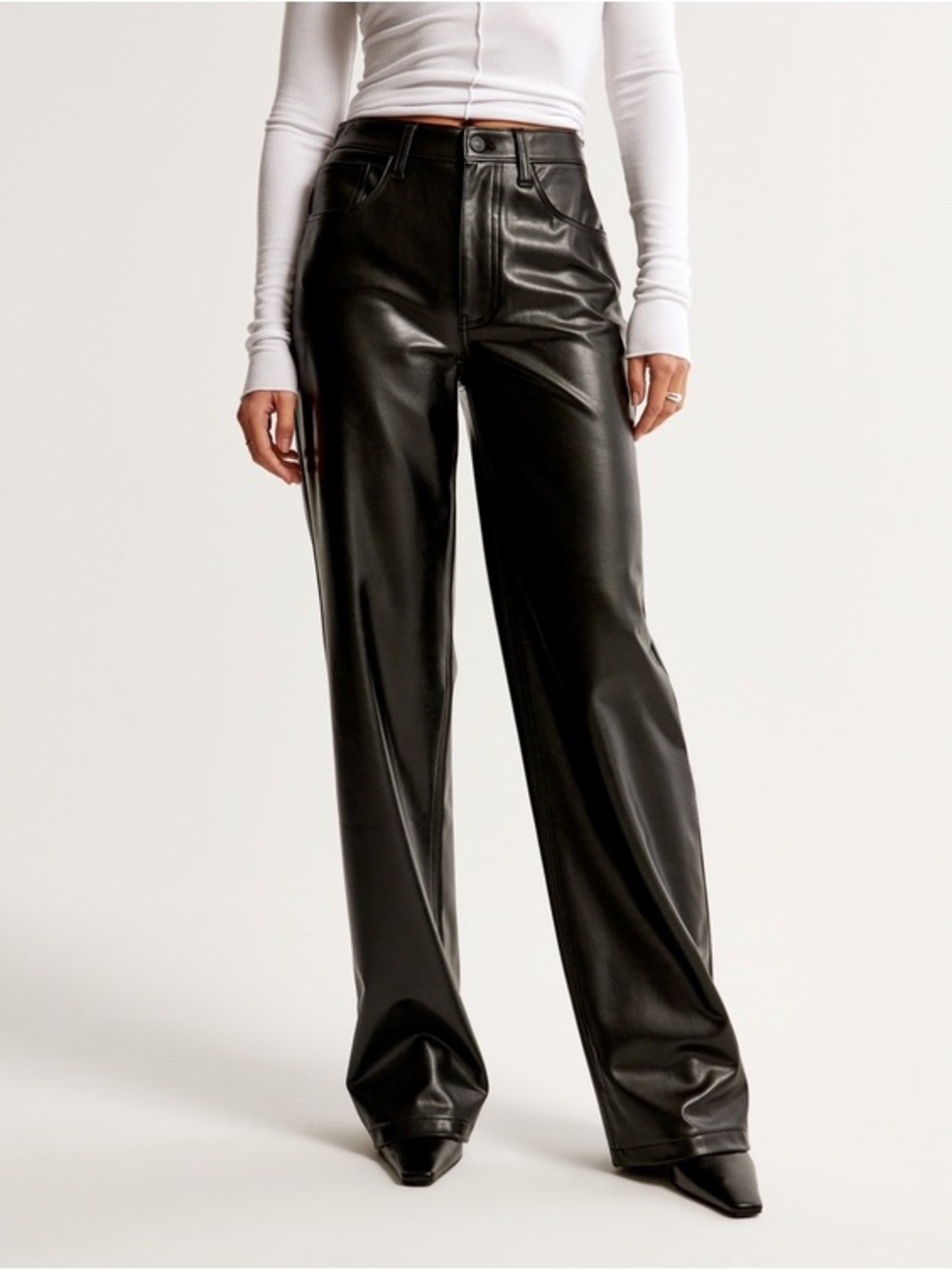Abercrombie and Fitch Vegan Leather High Rise Loose Pant